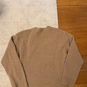 R + A Sweater cashmere tan crew neck